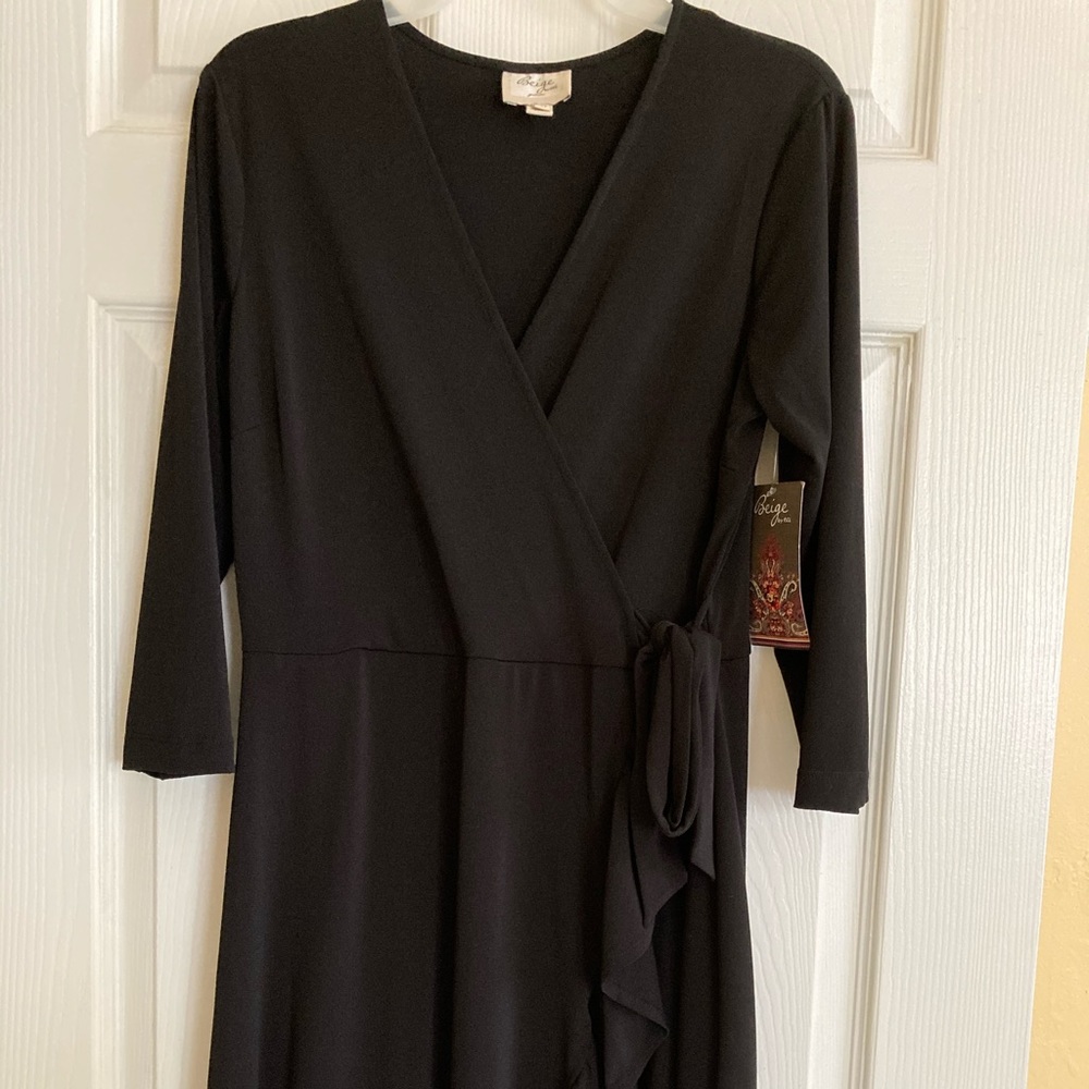 NWT black wrap dress